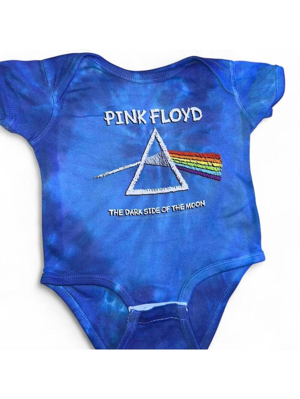 Pink Floyd Dark Side of the Moon Baby Onesie Tie Dye Liquid Blue